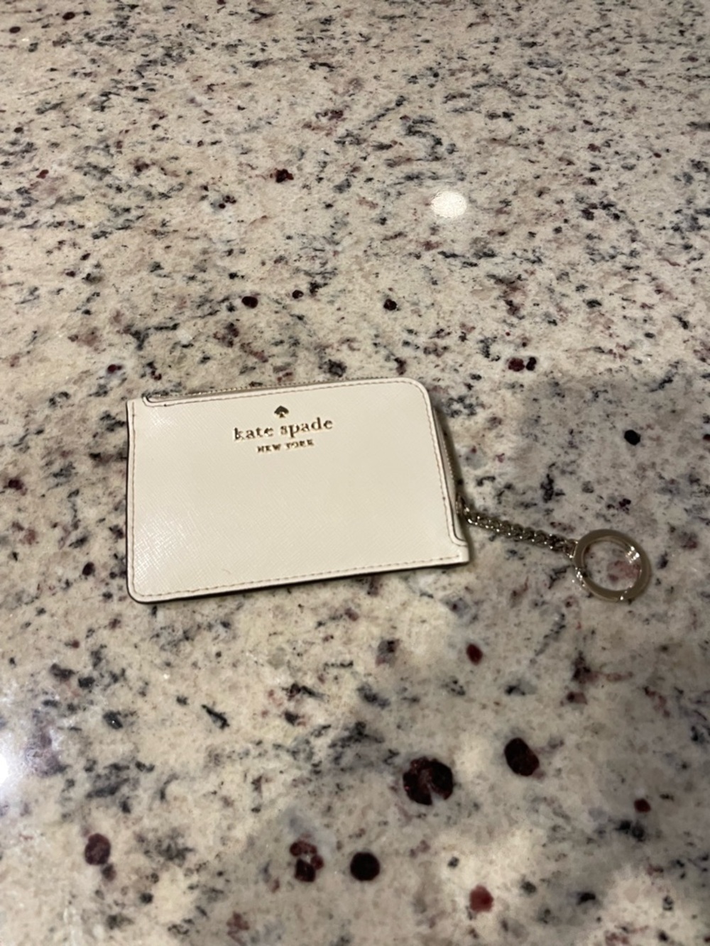 Coach Cream Zip Card Case with Keyring
